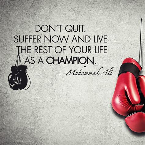 Muhammad Ali Boxing Wall Sticker Quote - Wall Chimp UK.