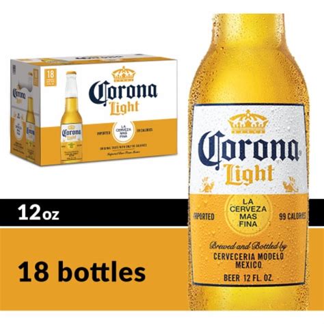 Corona Light Mexican Lager Import Lower Calorie* Beer, 18 bottles / 12 fl oz - Fred Meyer