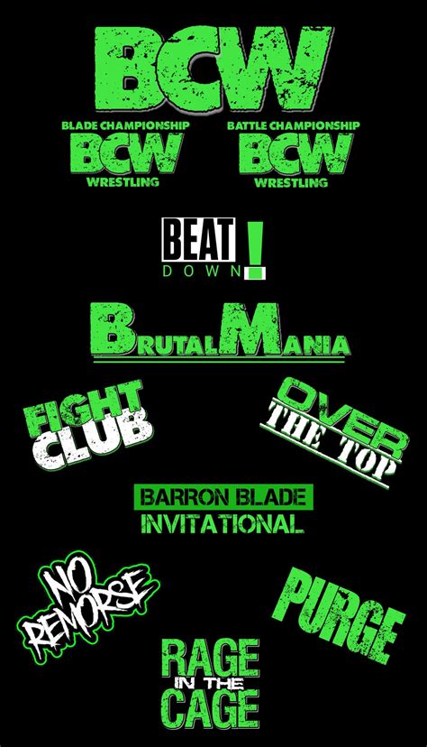 BCW logo set.. Link in the comments.. Help yourselves 👍🏻 : r/WWEGames