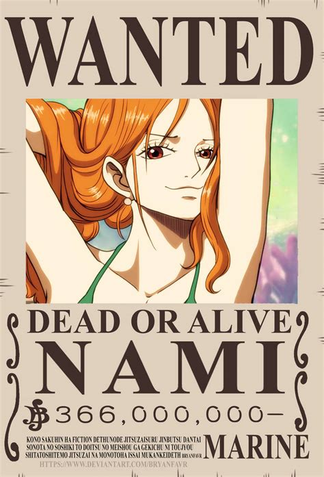 NAMI WANTED (One Piece Ch.1058) by bryanfavr on DeviantArt