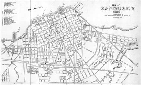 Sandusky History: Map of Sandusky, Circa 1915