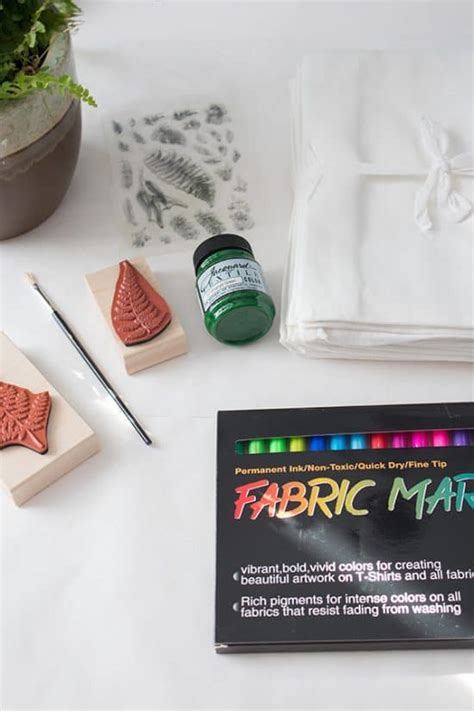 How To Stamp Fabric (3 Ways) - The Honeycomb Home