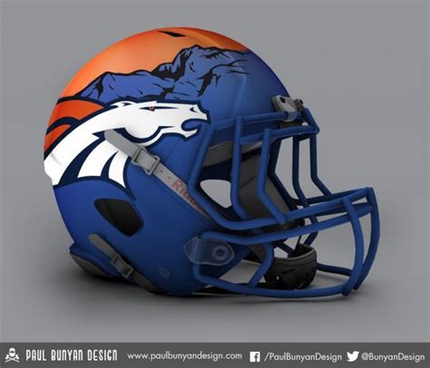 NFL concept helmets bring style back to the NFL | Broncos helmet, Football helmets, Denver ...