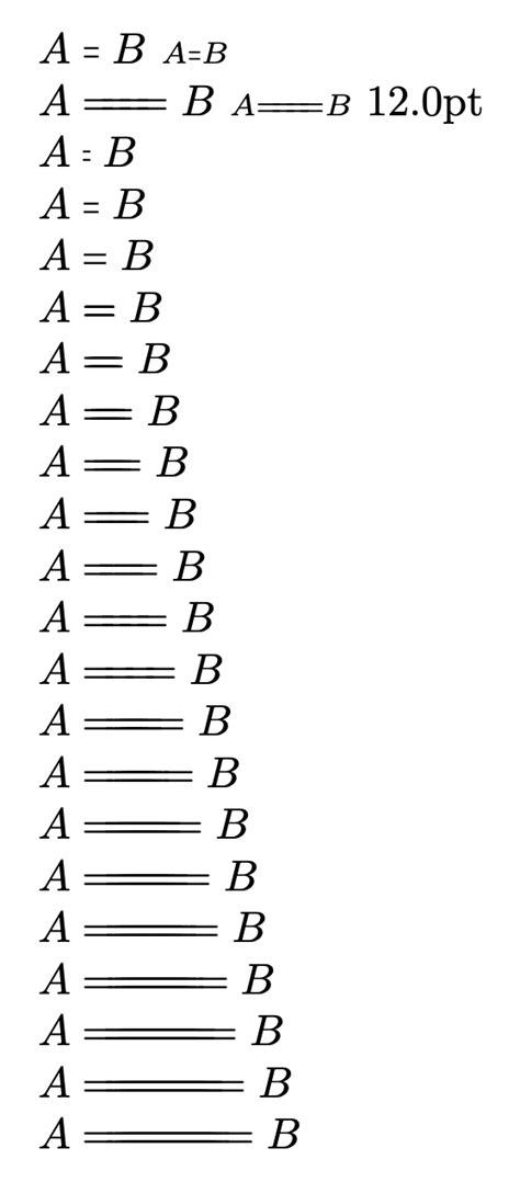 symbols - Long and small equals sign - TeX - LaTeX Stack Exchange