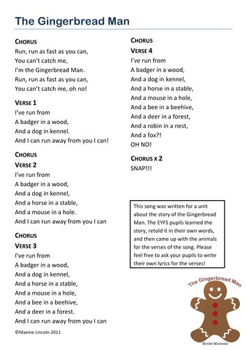 Gingerbread Man Song | Teaching Resources