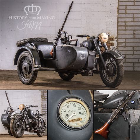 German WW2 BMW Motorcycle Combination (Replica) with MG34 mounted on ...