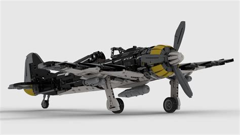 Lego MOC Focke-Wulf FW-190 - functions showcase - YouTube