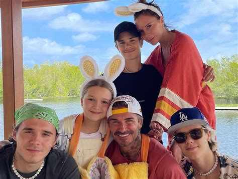 David Beckham, Victoria Beckham Share Easter Photos with All Four Kids