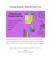 Change request template excel free