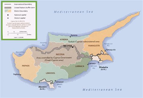 Cyprus political map