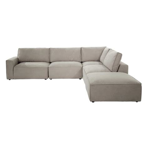 Fabric sofa corner unit in beige Malo | Maisons du Monde