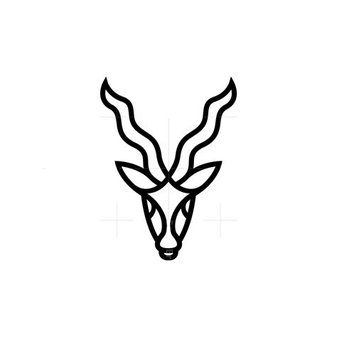 Antelope / Gazelle logo. Antelope / Gazelle logo for sale. Logo is created with lines forming an ...