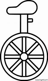 Very Easy Unicycle Coloring Page  ColoringAll sketch template