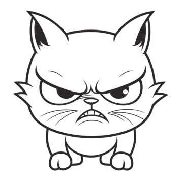 Angry Cat Drawing PNG Transparent Images Free Download | Vector Files | Pngtree