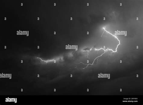 Lightning in the Thunderstorm Stock Photo - Alamy