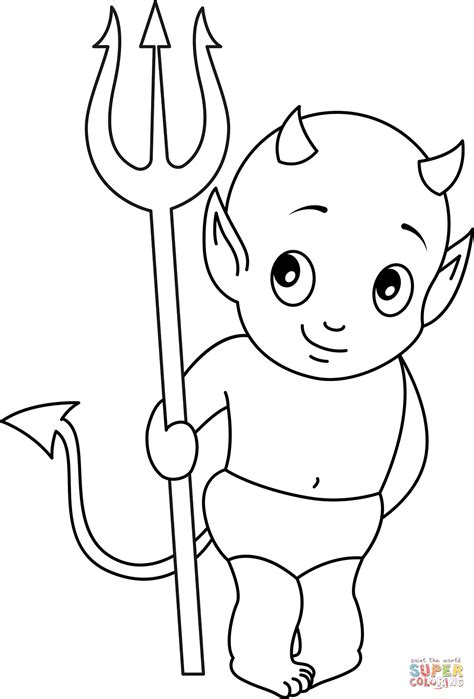 Cute Baby Devil Drawing