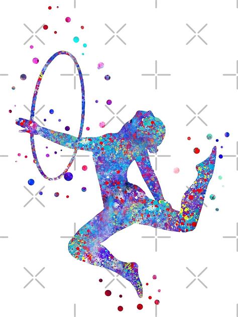 "Gymnastics girl, watercolor gymnastics" by Rosaliartbook | Redbubble