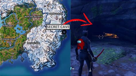 SECRET CAVE LOCATION IN FORTNITE CHAPTER 5 - YouTube