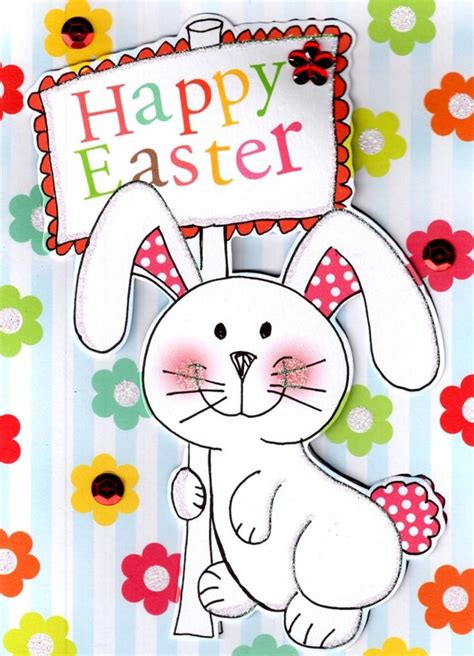 Happy Easter Cute Easter Bunny Card