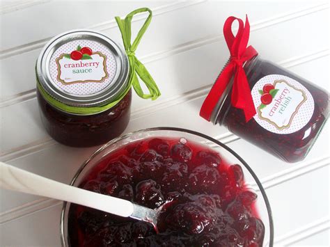 Cute Cranberry Relish & Sauce Canning Labels – CanningCrafts