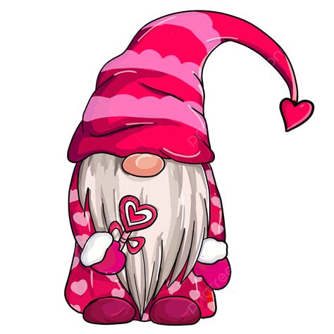 Valentines Gnome Clipart Transparent PNG Hd, Valentine Gnome Holding ...