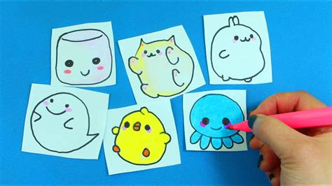 How to Draw Cute Kawaii Animals SUPER EASY! Plus Miniature Doll Shoes - YouTube