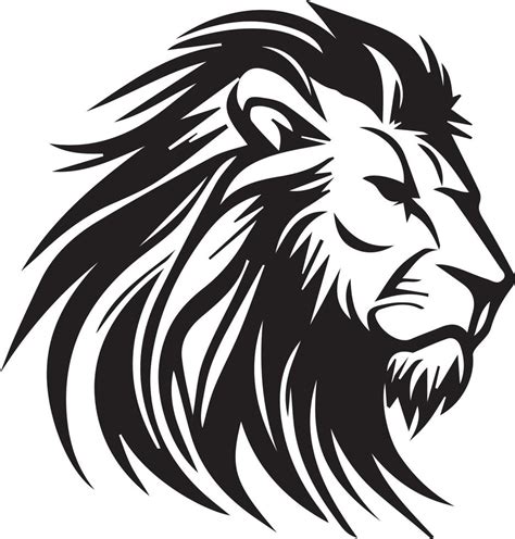 black and white lion logo, lion sticker, lion tattoo 21188166 Vector ...