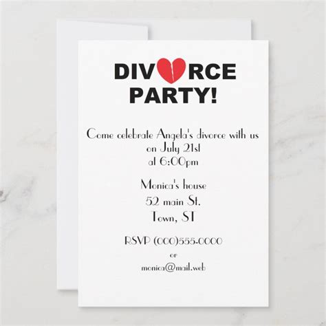 "Divorce Party" Invitations | Zazzle