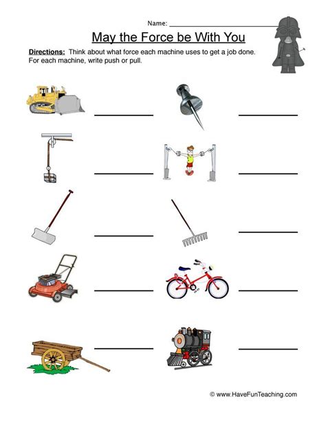 Labeling Force and Motion Worksheet - Have Fun Teaching | Have fun teaching, Force and motion ...