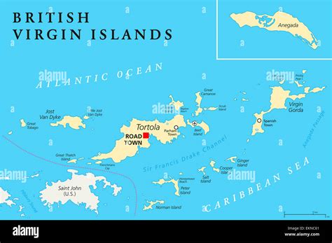 Island virgin gorda map hi-res stock photography and images - Alamy