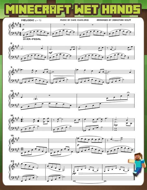 Minecraft song Sheet Music 50 Free Minecraft Printables Free Printable Minecraft Sheet ...