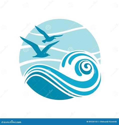 Ocean logo design stock vector. Illustration of aqua - 89336143