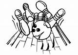 Ten Bowling Pins Coloring Page Free Printable Pages sketch template