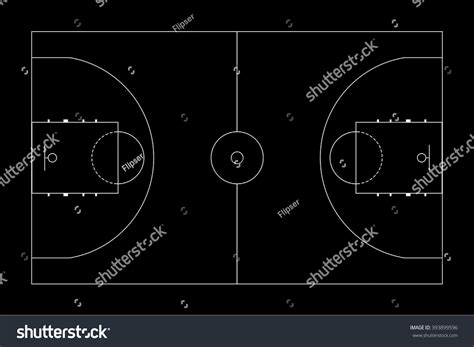 Basketball Court Top View Vector Illustration Stock Vector (Royalty Free) 393899596 | Shutterstock