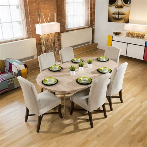 √ Modern Oval Dining Table Set For 6 - Tia Reed