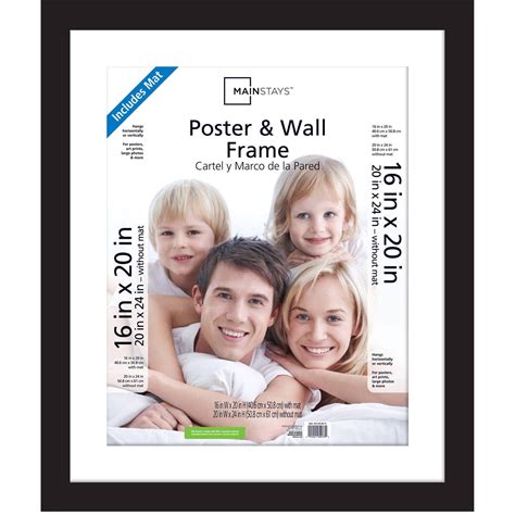 Mainstays 20x24 Wide Gallery Poster and Picture Frame, Black - Walmart.com