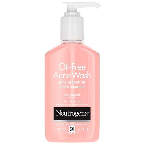 Neutrogena Oil-Free Pink Grapefruit Acne Facial Cleanser | Walgreens