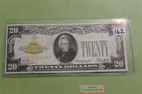 1928 $20 Gold Certificate