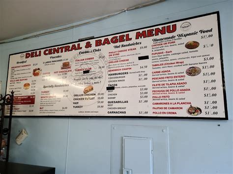 Menu at Deli Central & Bagel restaurant, West Nyack