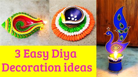 Diy 3 Easy Beautiful Diya Decoration For Competition Diwali Ideas 2020 You