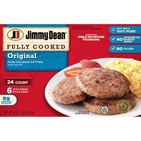 Jimmy Dean Fully Cooked Original Pork Sausage Patties - Shop Meat at H-E-B