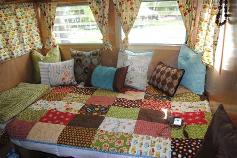 Cute curtains with vintage campers on them! | Vintage camper interior ...