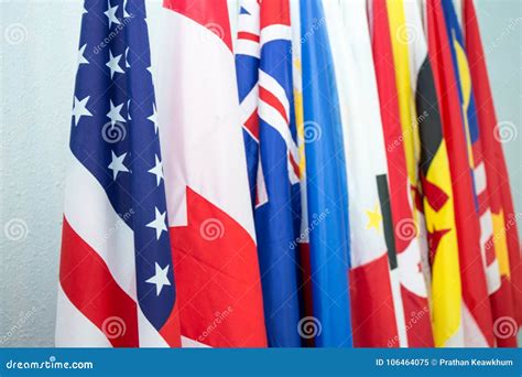 Group of United States and North American Asia Pacific Flags Stock Image - Image of nation ...