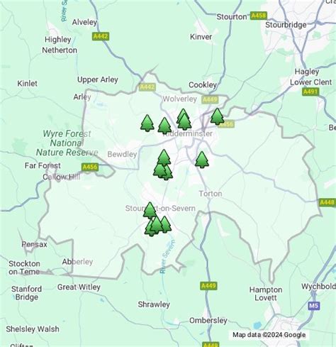 Wyre Forest District - Nature Reserves Map - Google My Maps