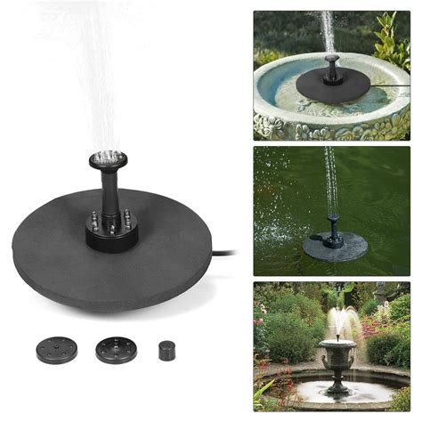 Solar Fountain Pump with LED Lighting and Remote Control, Battery ...