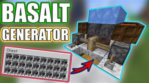 Minecraft Easy Basalt Generator Tutorial Very FAST! - YouTube