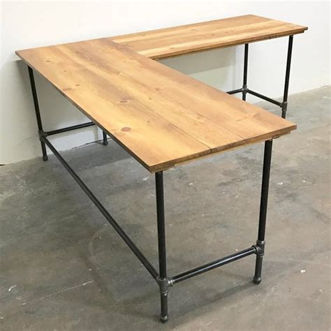 L-Shaped Desk 60'' x 60'' Industrial | Etsy