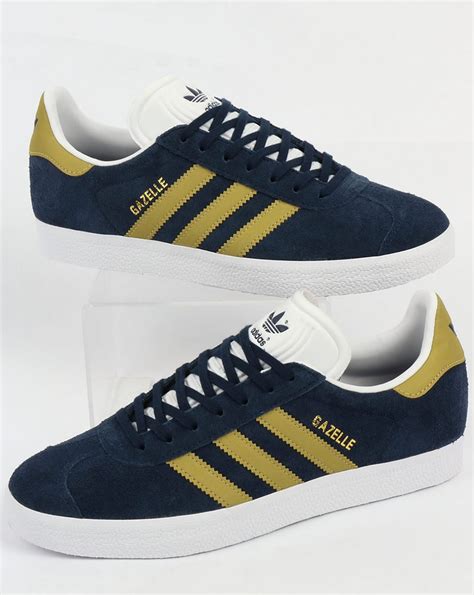 Adidas Gazelle Trainers Navy/Gold,originals,shoes,mens,sneakers