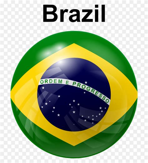 Circle glossy flag of Brazil on transparent background PNG - Similar PNG