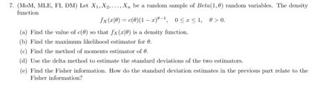 statistics - Determine variance using delta method for determined ...